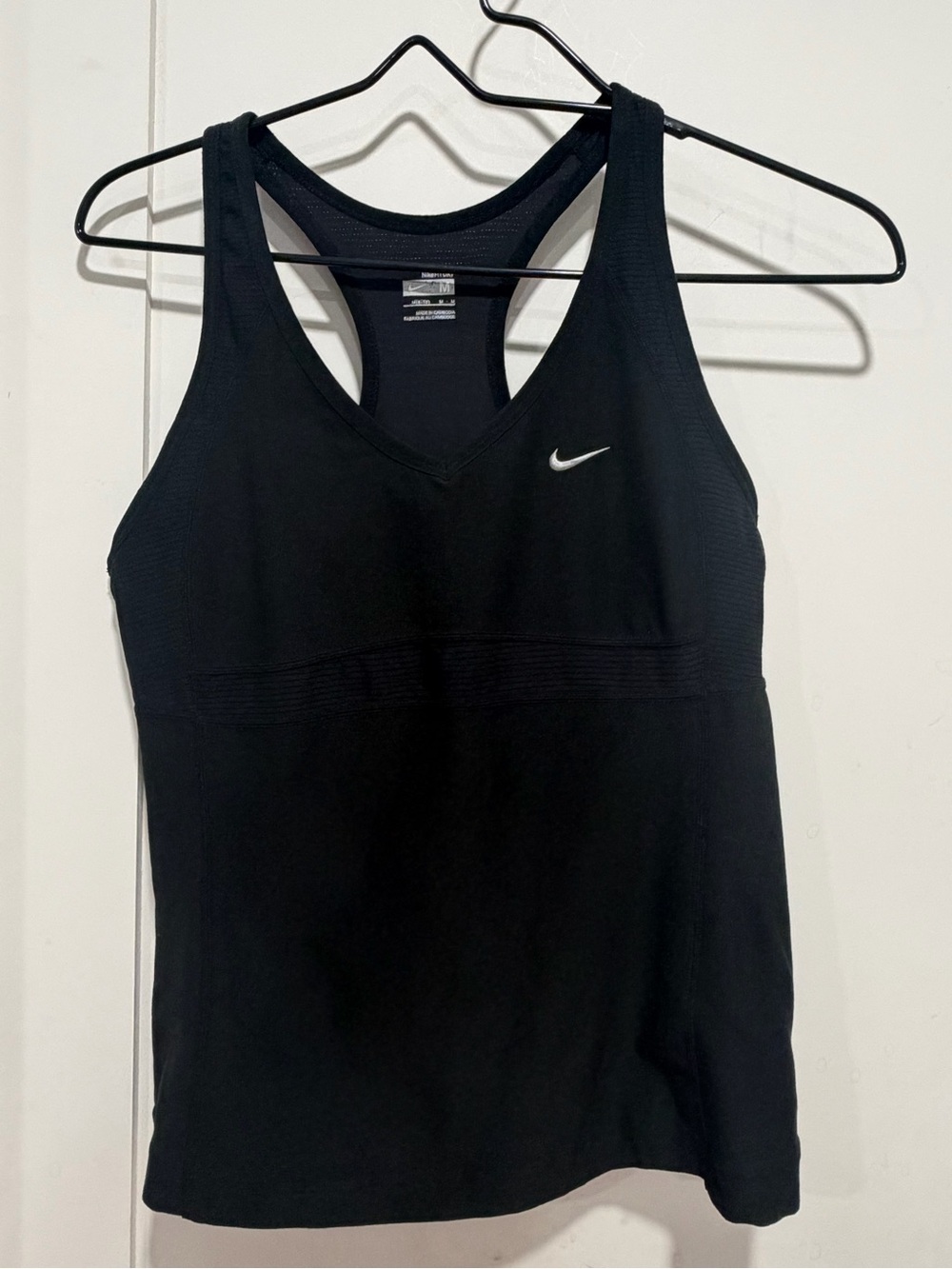 Nike Black Athletic V-Neck Racerback Tank